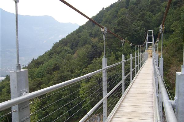 A view of the bridge.  On the other side, the side we came from, is Cookie.