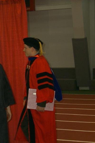 Here I am walking off the stage with my diploma.