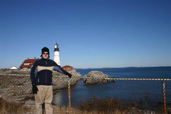 Me in front of the lighthouse.  It was about 8 degrees outside so we only walked around for about fifteen minutes.