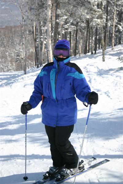 Rachel on the slopes