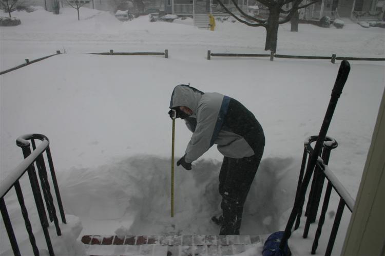 Now official totals in Melrose showed 36 inches