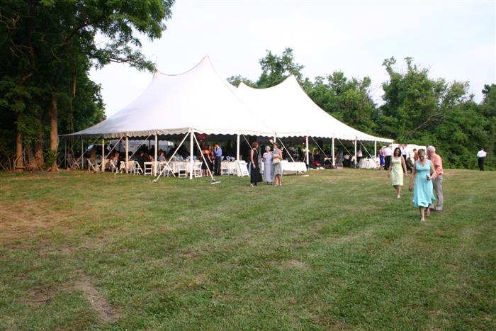 The reception tent.