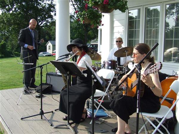 The Joe Randazzo Band played classical music for the cermony and jazz for the cocktail hour